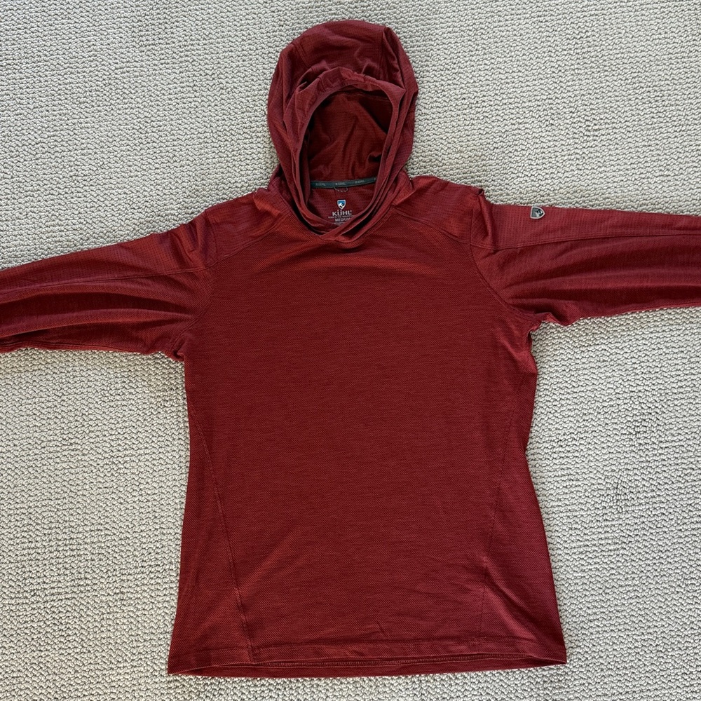 KÜHL Engineered Hoodie Red Textured Top